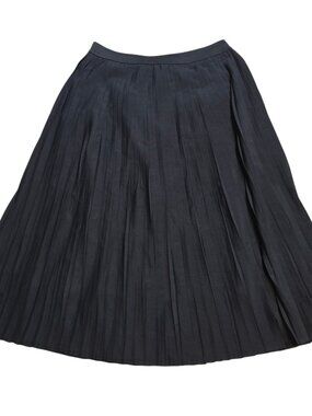 Opus Black Pleated Midi Skirt S EUC
